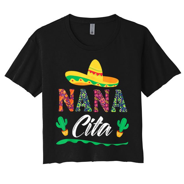 Cactus Cinco De Mayo Costume Mexican Nacho Average Nana Cita Crop Top