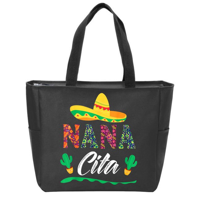 Cactus Cinco De Mayo Costume Mexican Nacho Average Nana Cita Zip Tote Bag