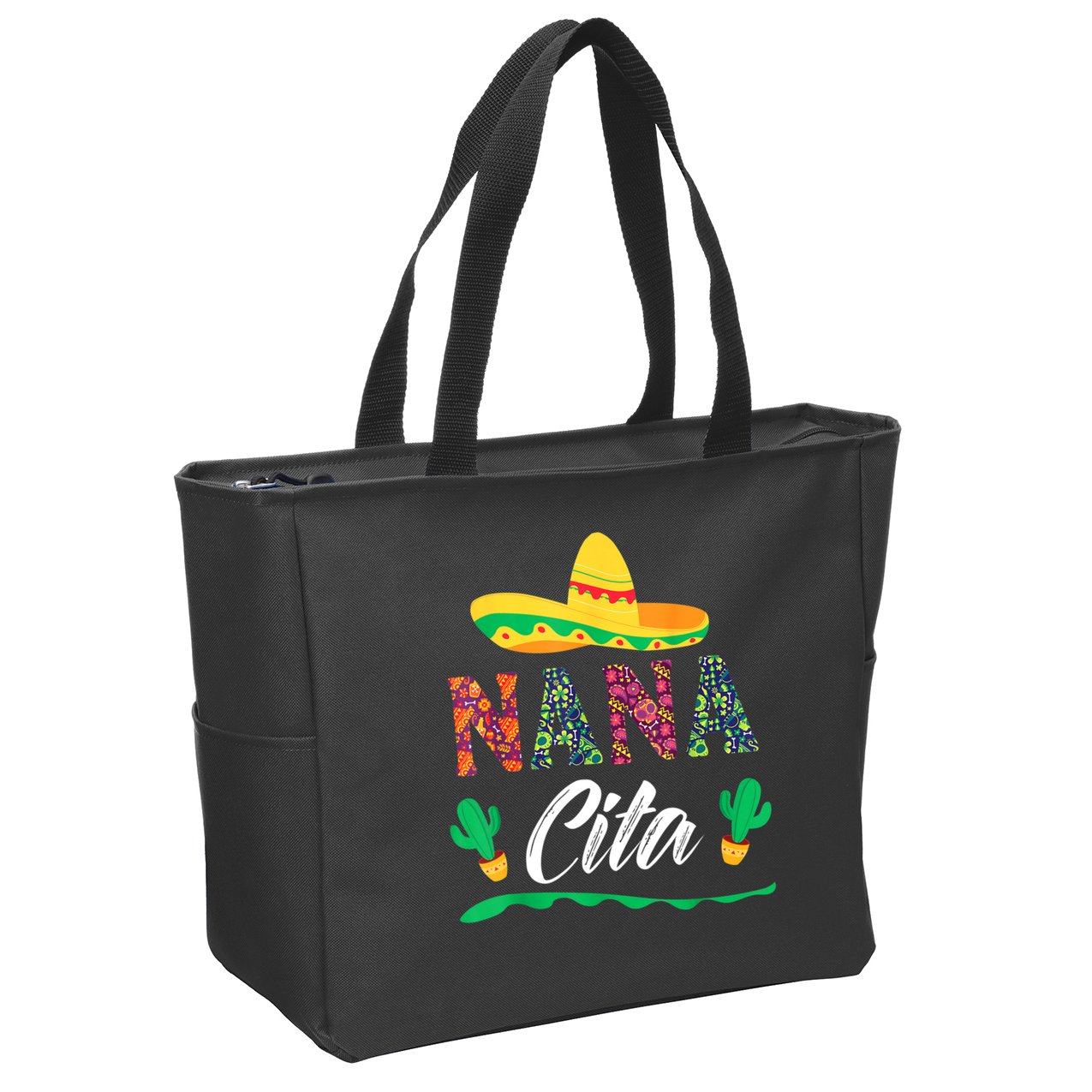 Cactus Cinco De Mayo Costume Mexican Nacho Average Nana Cita Zip Tote Bag
