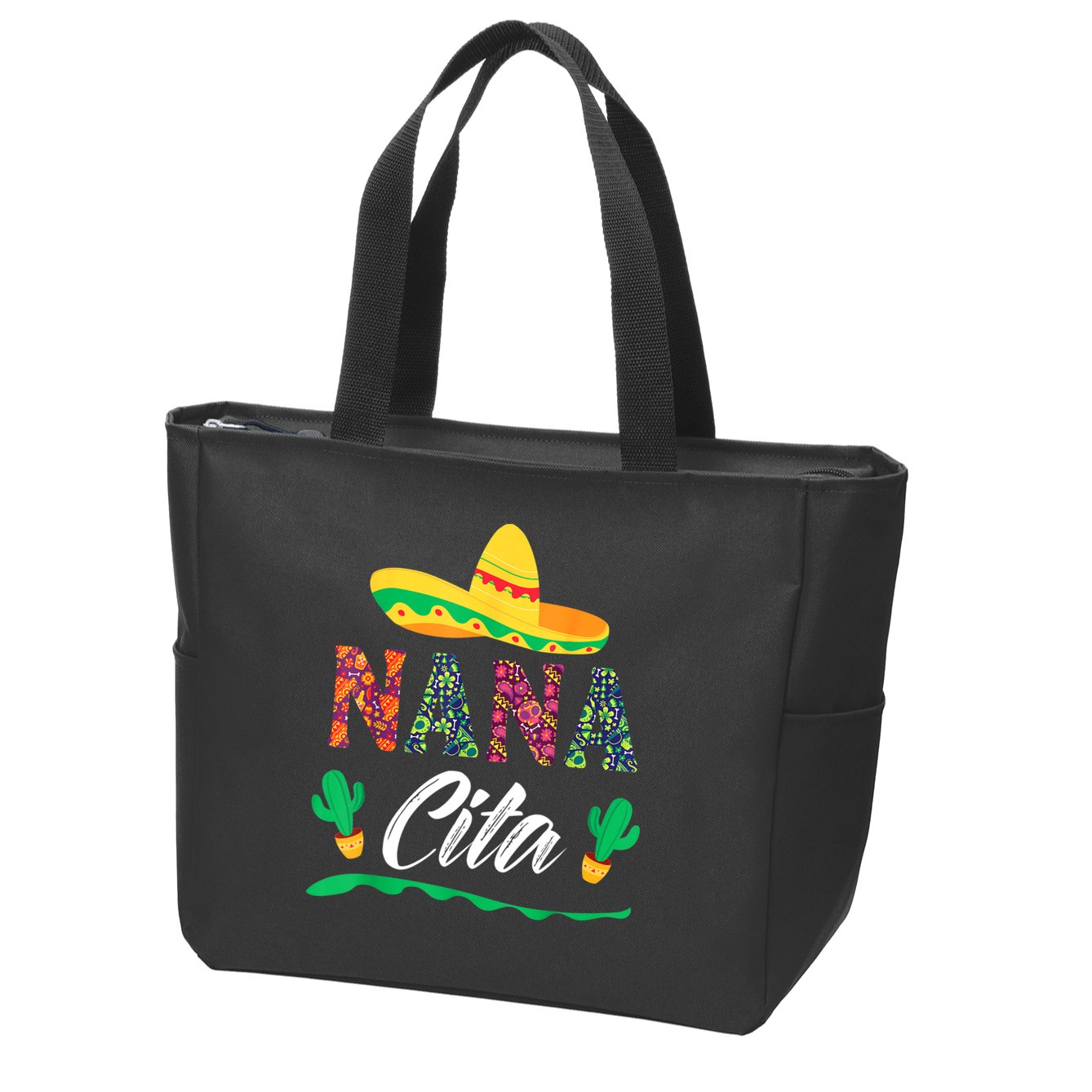Cactus Cinco De Mayo Costume Mexican Nacho Average Nana Cita Zip Tote Bag