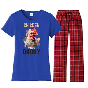 Cool Chicken Daddy Great Gift Chicken Dad Farmer Poultry Gift Women's Flannel Pajama Set