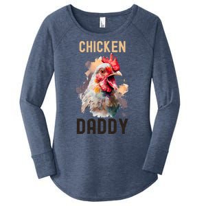 Cool Chicken Daddy Great Gift Chicken Dad Farmer Poultry Gift Women's Perfect Tri Tunic Long Sleeve Shirt