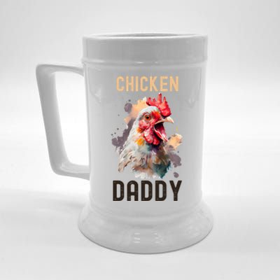 Cool Chicken Daddy Great Gift Chicken Dad Farmer Poultry Gift Beer Stein