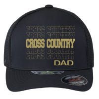 Cross Country Dad In Modern Stacked Lettering Flexfit Unipanel Trucker Cap