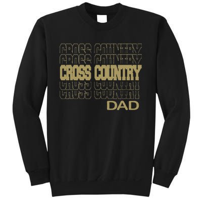 Cross Country Dad In Modern Stacked Lettering Sweatshirt