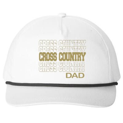 Cross Country Dad In Modern Stacked Lettering Snapback Five-Panel Rope Hat