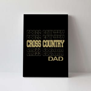 Cross Country Dad In Modern Stacked Lettering Canvas