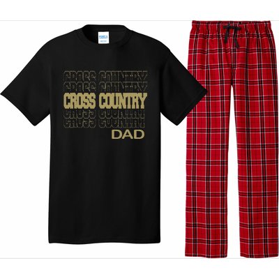 Cross Country Dad In Modern Stacked Lettering Pajama Set