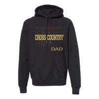 Cross Country Dad In Modern Stacked Lettering Premium Hoodie