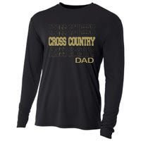 Cross Country Dad In Modern Stacked Lettering Cooling Performance Long Sleeve Crew