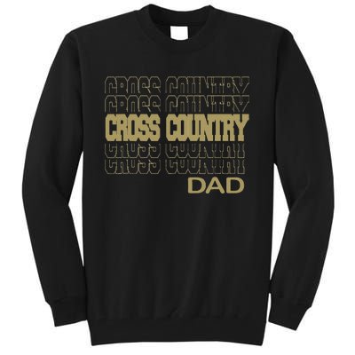 Cross Country Dad In Modern Stacked Lettering Tall Sweatshirt