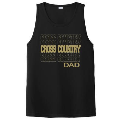 Cross Country Dad In Modern Stacked Lettering PosiCharge Competitor Tank