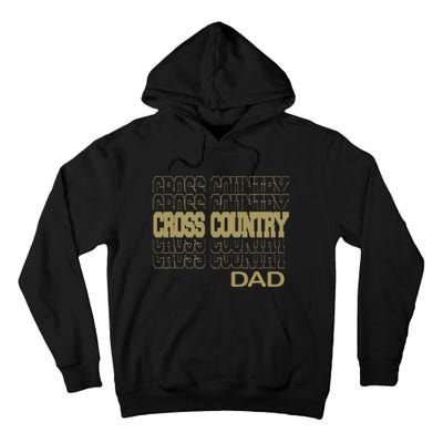 Cross Country Dad In Modern Stacked Lettering Tall Hoodie