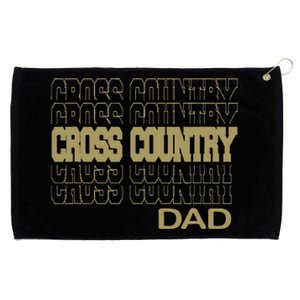 Cross Country Dad In Modern Stacked Lettering Grommeted Golf Towel