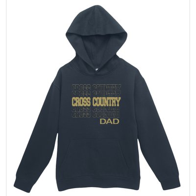 Cross Country Dad In Modern Stacked Lettering Urban Pullover Hoodie