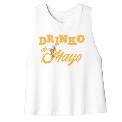 Cool Cinco De Mayo Outfit Mexican Cinco De O De Mayo Gift Women's Racerback Cropped Tank