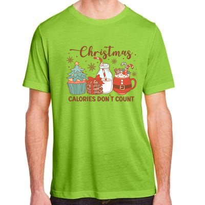 Christmas Calories DonT Count Milk And Cookies Santa Funny Gift Adult ChromaSoft Performance T-Shirt