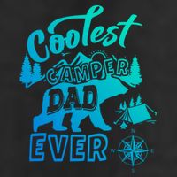 Coolest Camper Dad Ever Bear Camping Fathers Day Meaningful Gift Adult Drive Performance Visor