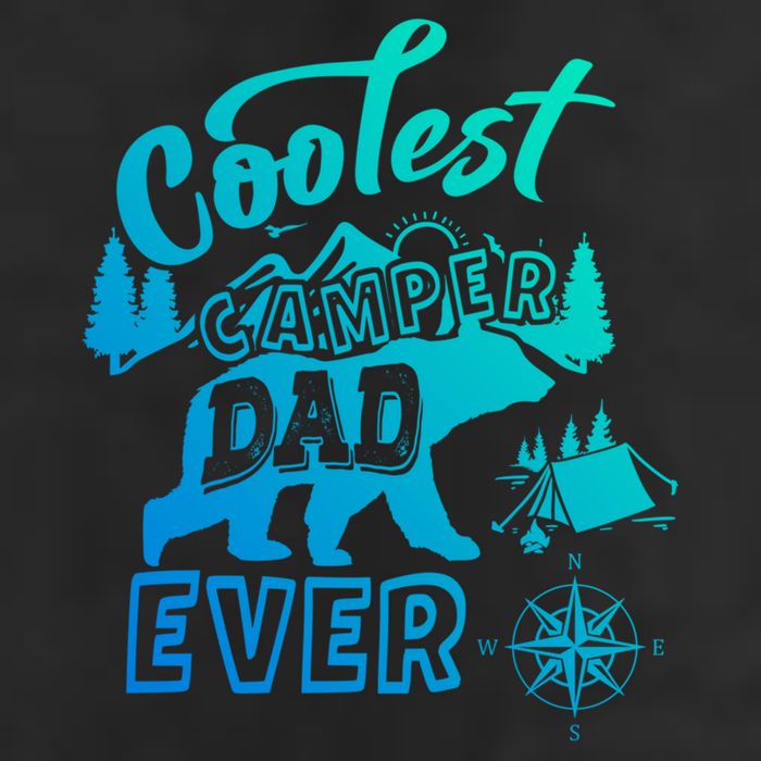 Coolest Camper Dad Ever Bear Camping Fathers Day Meaningful Gift Adult Drive Performance Visor