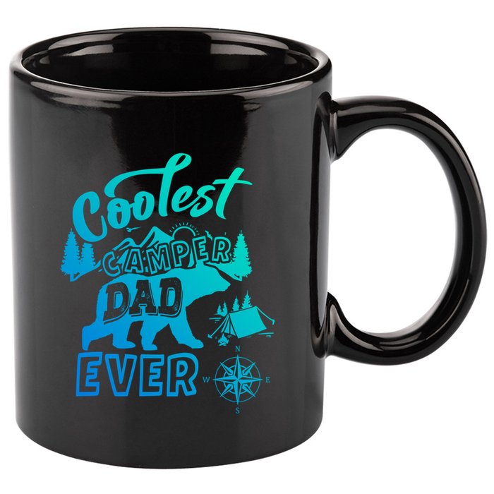 Coolest Camper Dad Ever Bear Camping Fathers Day Meaningful Gift 11oz C Handle Ceramic Mug