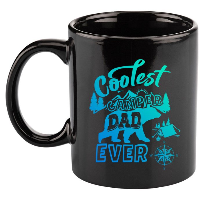 Coolest Camper Dad Ever Bear Camping Fathers Day Meaningful Gift 11oz C Handle Ceramic Mug