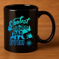 Coolest Camper Dad Ever Bear Camping Fathers Day Meaningful Gift 11oz C Handle Ceramic Mug