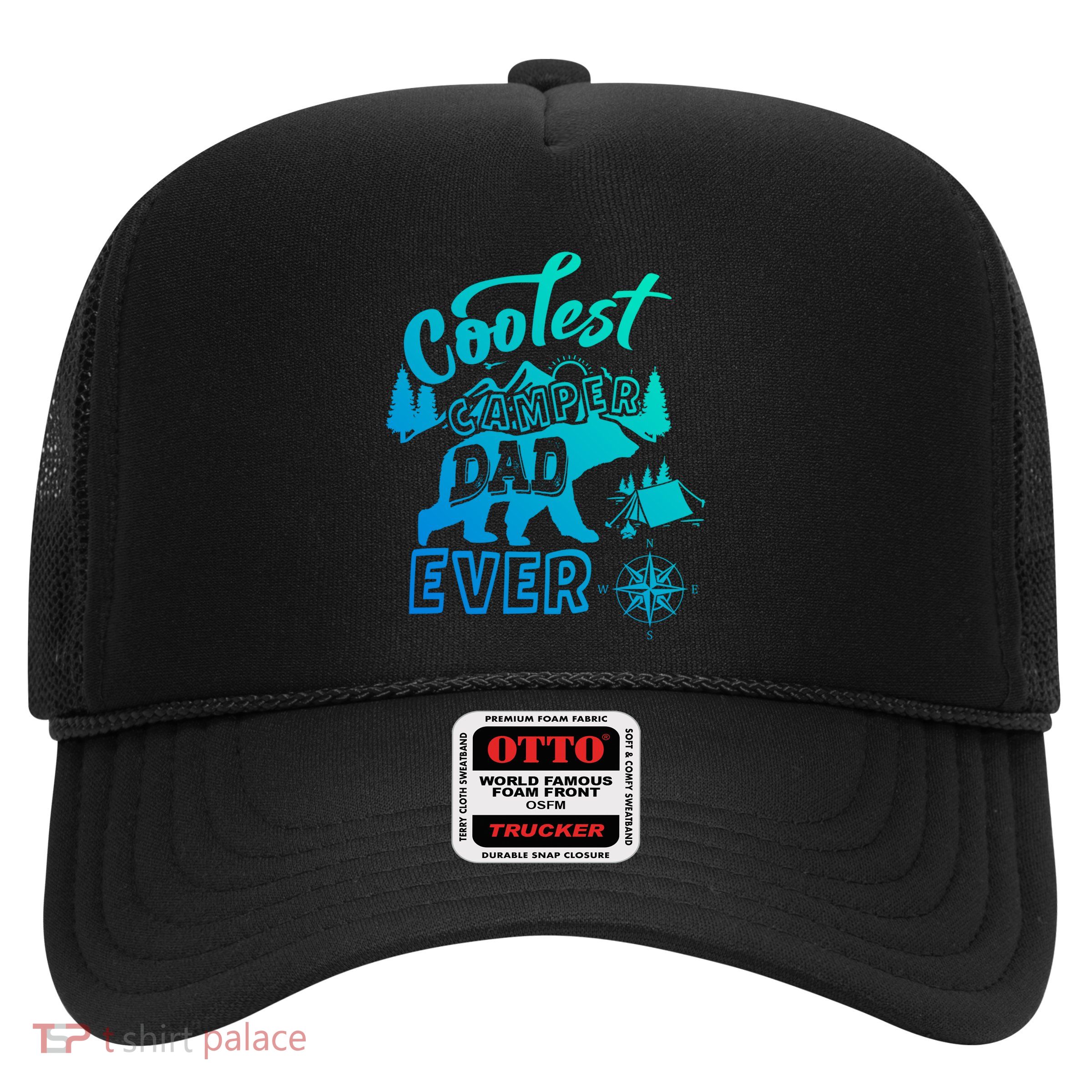 Coolest Camper Dad Ever Bear Camping Fathers Day Meaningful Gift Trucker Hat