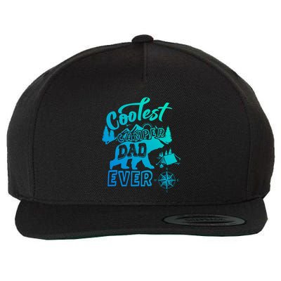 Coolest Camper Dad Ever Bear Camping Fathers Day Meaningful Gift Wool Snapback Cap
