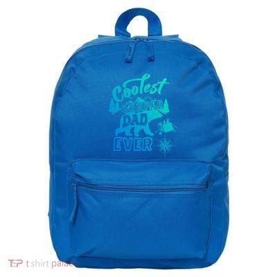 Coolest Camper Dad Ever Bear Camping Fathers Day Meaningful Gift 16 in Basic Backpack