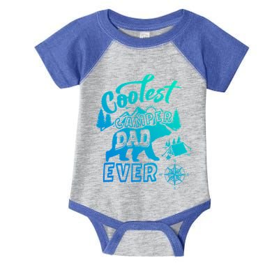 Coolest Camper Dad Ever Bear Camping Fathers Day Meaningful Gift Infant Baby Jersey Bodysuit