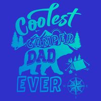 Coolest Camper Dad Ever Bear Camping Fathers Day Meaningful Gift Zip Tote Bag