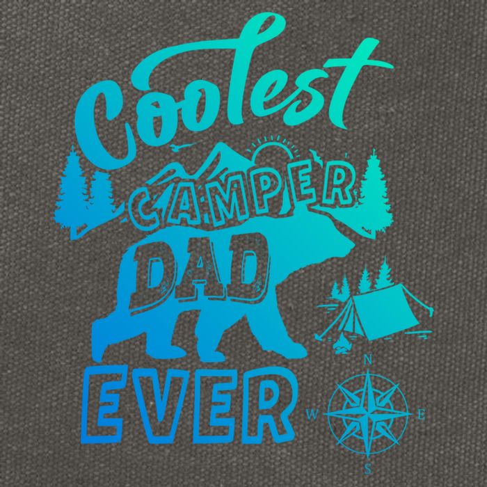 Coolest Camper Dad Ever Bear Camping Fathers Day Meaningful Gift Cotton Canvas Backpack