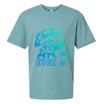 Coolest Camper Dad Ever Bear Camping Fathers Day Meaningful Gift Sueded Cloud Jersey T-Shirt
