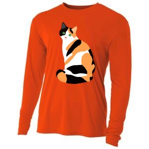 Calico Cat Drawing Calico Lovers Calico Gift Cooling Performance Long Sleeve Crew