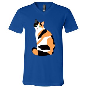 Calico Cat Drawing Calico Lovers Calico Gift V-Neck T-Shirt