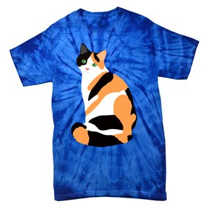 Calico Cat Drawing Calico Lovers Calico Gift Tie-Dye T-Shirt