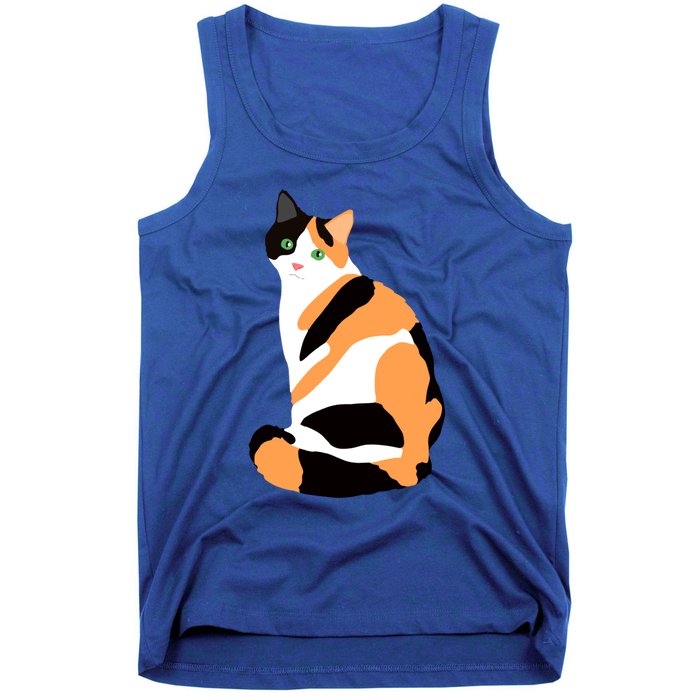 Calico Cat Drawing Calico Lovers Calico Gift Tank Top