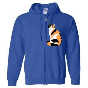 Calico Cat Drawing Calico Lovers Calico Gift Full Zip Hoodie