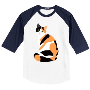 Calico Cat Drawing Calico Lovers Calico Gift Baseball Sleeve Shirt