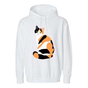 Calico Cat Drawing Calico Lovers Calico Gift Garment-Dyed Fleece Hoodie