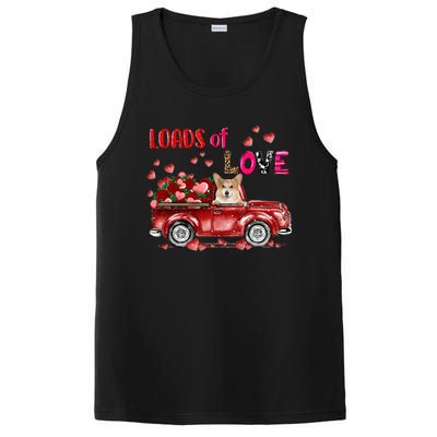 Cute Corgi Dog Driving Red Truck Happy Valentine's Day Gift PosiCharge Competitor Tank