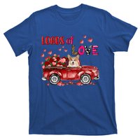 Cute Corgi Dog Driving Red Truck Happy Valentine's Day Gift T-Shirt