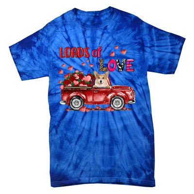 Cute Corgi Dog Driving Red Truck Happy Valentine's Day Gift Tie-Dye T-Shirt