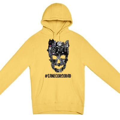 Cane Corso Dad Skull Dog Funny Skeleton Halloween Costume Cool Gift Premium Pullover Hoodie