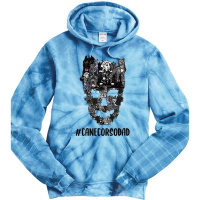 Cane Corso Dad Skull Dog Funny Skeleton Halloween Costume Cool Gift Tie Dye Hoodie