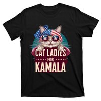 Cute Cat Design Cat Ladies For Kamala T-Shirt