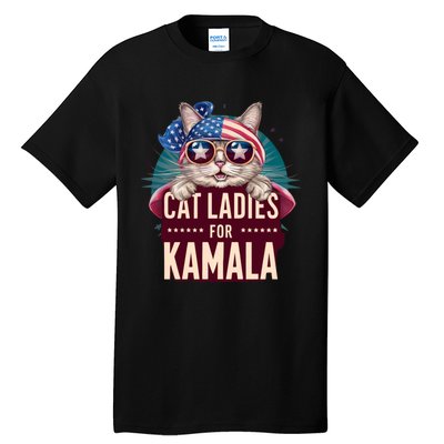 Cute Cat Design Cat Ladies For Kamala Tall T-Shirt