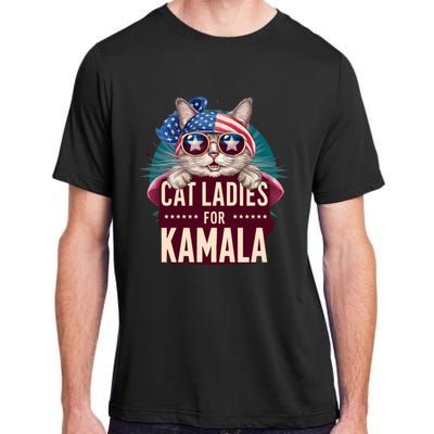 Cute Cat Design Cat Ladies For Kamala Adult ChromaSoft Performance T-Shirt