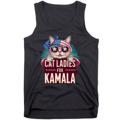 Cute Cat Design Cat Ladies For Kamala Tank Top