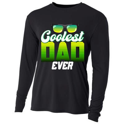 Cute Coolest Dad Around Worlds Coolest Dad Ever Coolest Dad Gift Cooling Performance Long Sleeve Crew